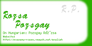 rozsa pozsgay business card